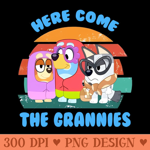 Here come the grannies Retro - PNG Download Library - Good Value