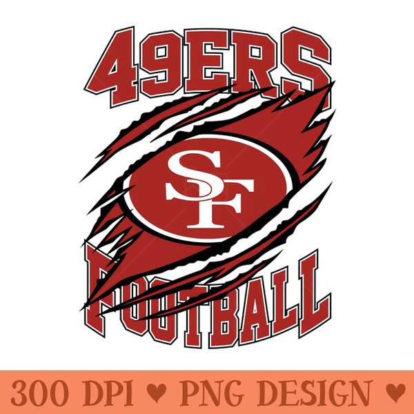 San Francisco 49ers Football - Sublimation PNG Designs - Flexibility