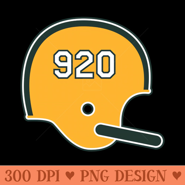 Green Bay Packers 920 Helmet - Sublimation PNG - High Quality 300 DPI