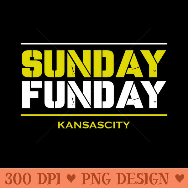 sunday funday kansas city chiefs - Digital PNG Art - High Quality 300 DPI