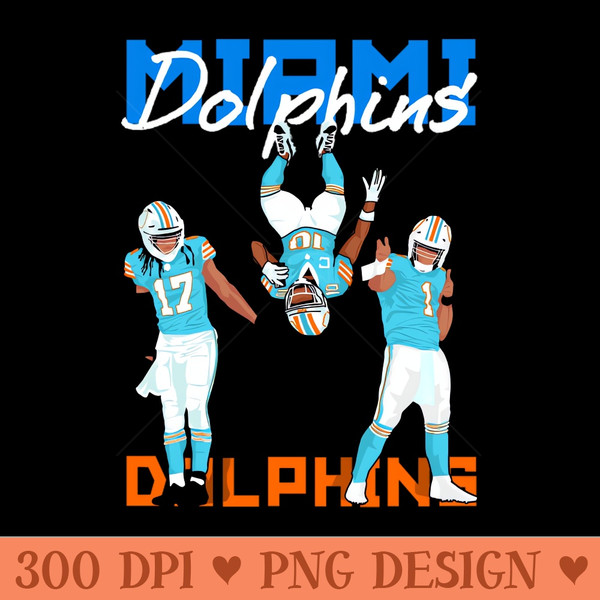 Miami Dolphins  tua tagovailoa x tyreek hill x jaylen waddle - PNG Download Website - Customer Support
