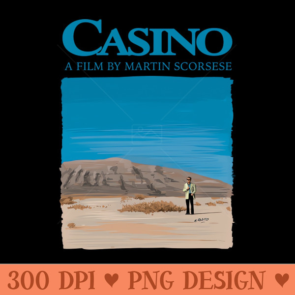 Casino by Martin Scorsese Illustration Desert Scene - Instant PNG Download - Professional Design