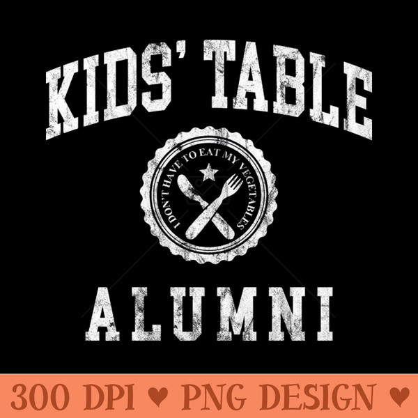 Kids Table Alumni - High Quality PNG - Latest Updates