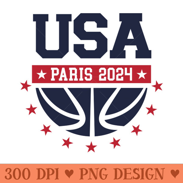 USA Hoops Paris 2024 Basketball - PNG Download Pack - Unique