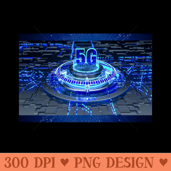 Blue 5G background illustration - Digital PNG Art - Latest Updates
