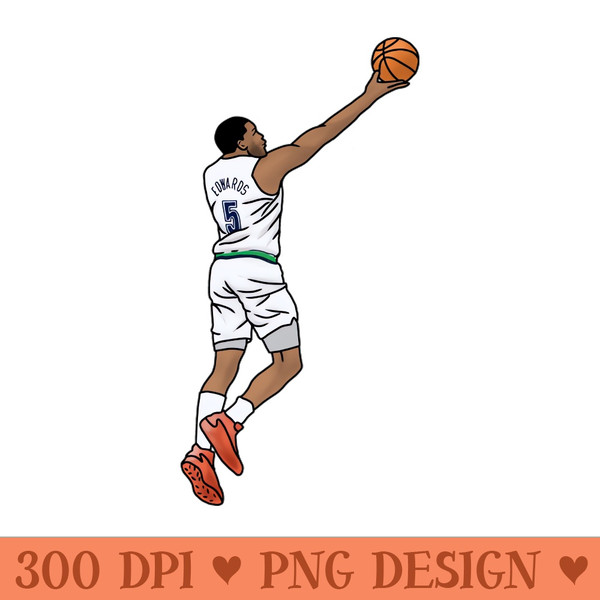 Anthony Edwards Slam dunk - PNG Download - Professional Design