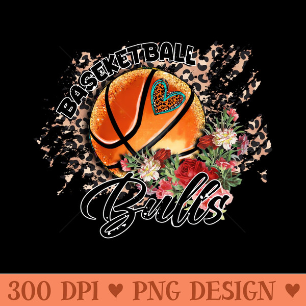 Aesthetic Pattern Bulls Basketball Gifts Vintage Styles - PNG Graphics - Flexibility