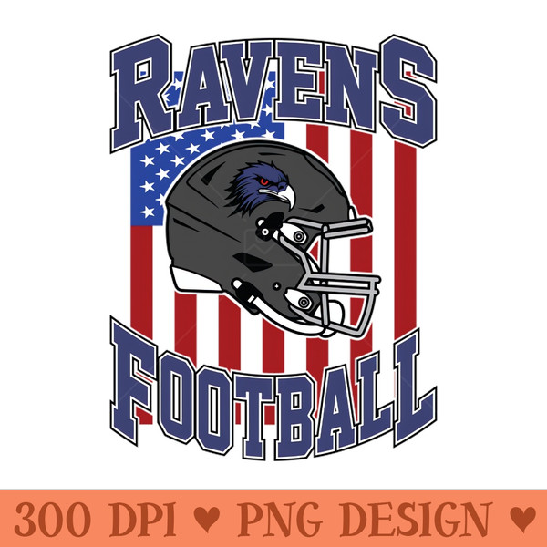 Retro Ravens Football - Premium PNG Downloads - Unique