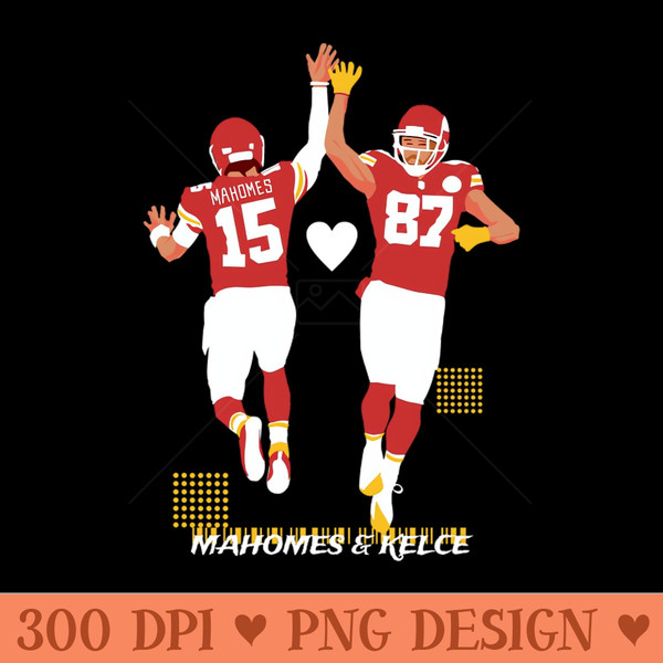 Mahomes u0026 kelce teammate black - PNG Artwork - Good Value