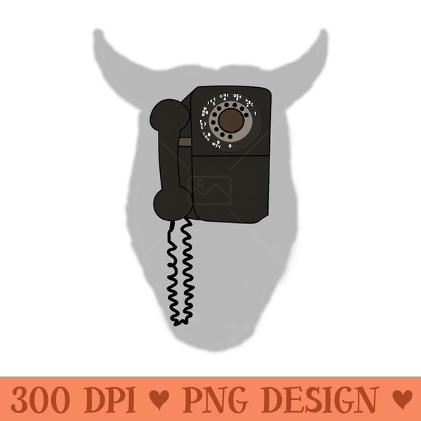 Black Phone - PNG Downloadable Art - Customer Support
