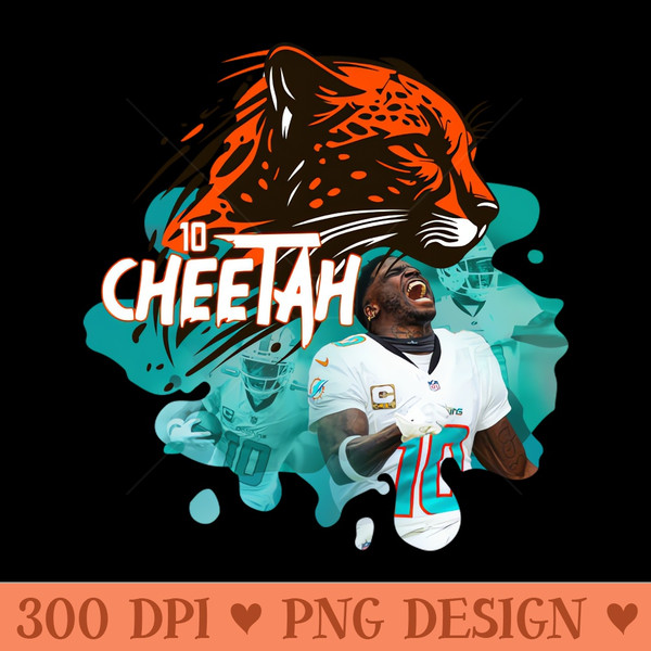 Tyreek Hill Cheetah Miami Dolphins - PNG Downloadable Resources - Popularity