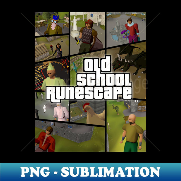 OSRS Style cover (Old School Runescape) - Decorative Sublimation PNG File