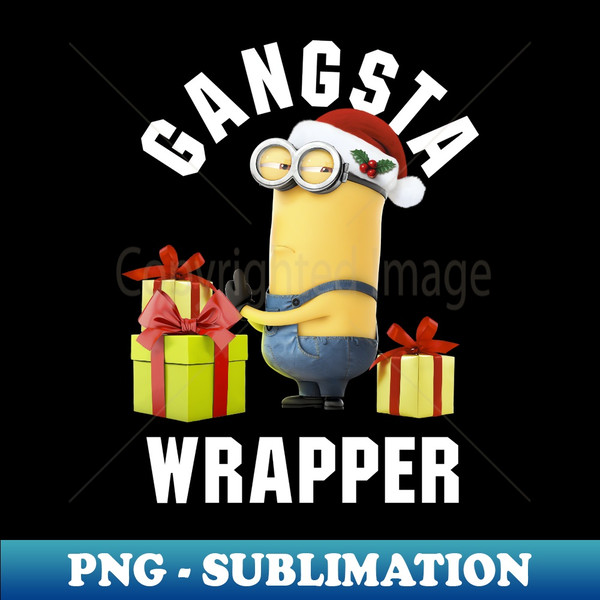 Despicable Me Minions Gangsta Wrapper Portrait - PNG Transparent Sublimation Design