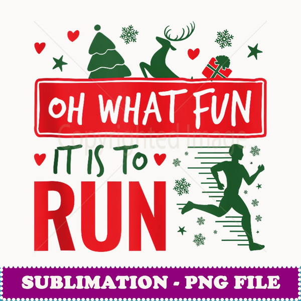 Oh What Fun It Is To Run Xmas Running Christmas Runner -