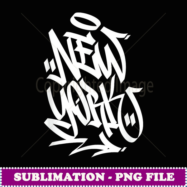 New York City Graffiti Outfit Art Style Illustration Graphic - Decorative Sublimation PNG File