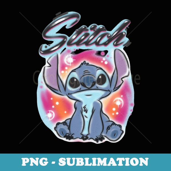 Disney Lilo & Stitch Airbrushed Stitch - Exclusive PNG Sublimation Download