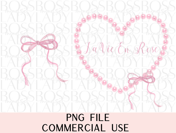 Coquette Pink Bows Pearls Ribbon Soft Girly Social Club Preppy PNG Sublimation Double Sided Instant Downloadable Trendy Graphics File.jpg