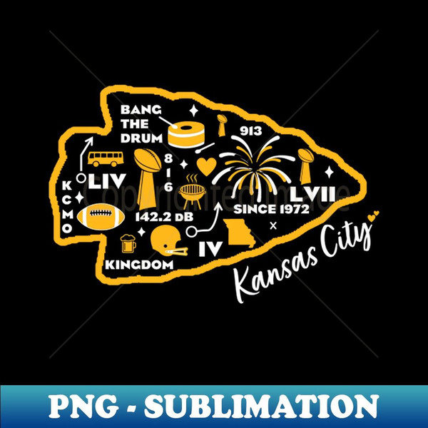 Kansas City Mural Arrowhead - Unique Sublimation PNG Download
