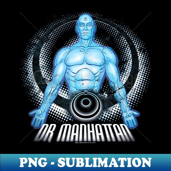 Watchmen Dr. Manhattan Distressed - Retro PNG Sublimation Digital Download