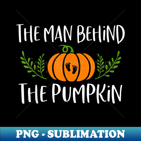 Mens Fall Pregnancy Announcement s Couple Men Dad Halloween - Instant Sublimation Digital Download