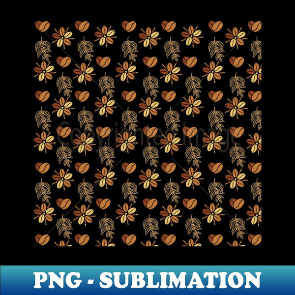 coffee pattern - Modern Sublimation PNG File