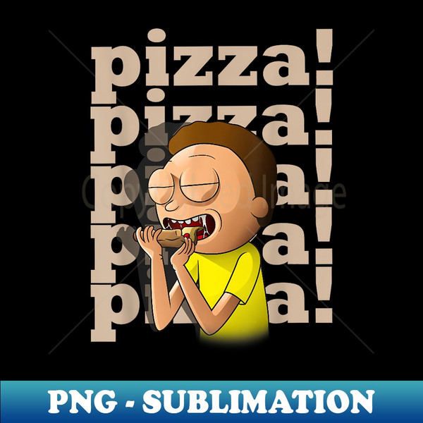 Rick and Morty Pizza Lover Morty - Exclusive PNG Sublimation Download