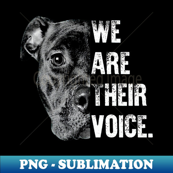 Man Woman Love Pitbull  We Are Their Voice - Unique Sublimation PNG Download