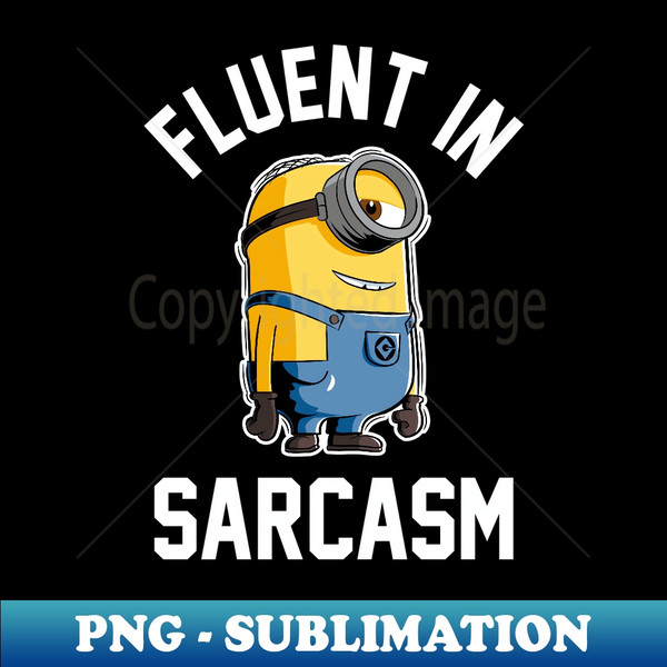 Despicable Me Minions Fluent In Sarcasm Smirk Portrait - Creative Sublimation PNG Download