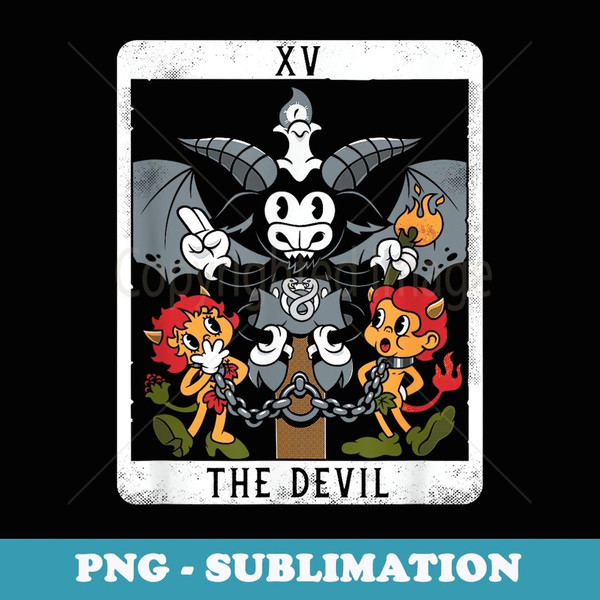 Baphomet - Devil Tarot Card - Occult - Instant Sublimation Digital Download