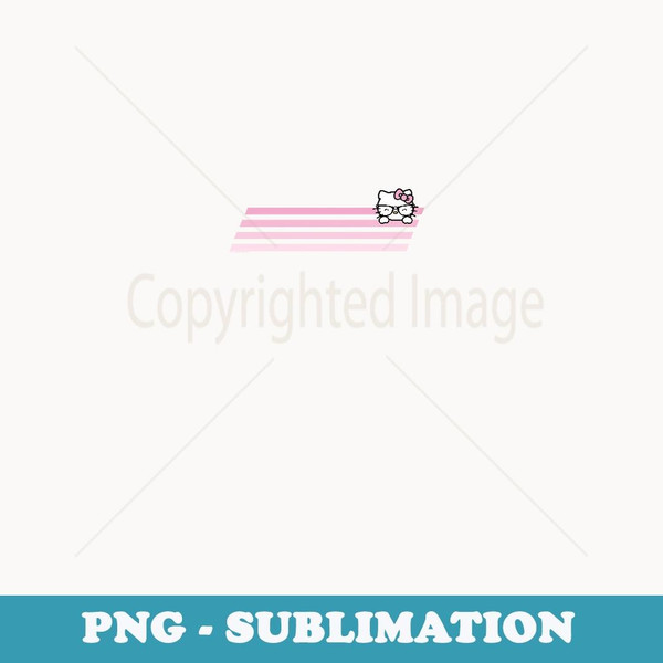 Hello Kitty Nerd Glasses Retro Stripe - Special Edition Sublimation PNG File