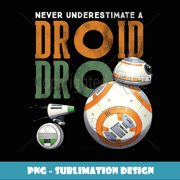 Star Wars Rise of Skywalker BB8 and DO Droid - Stylish Sublimation Digital Download