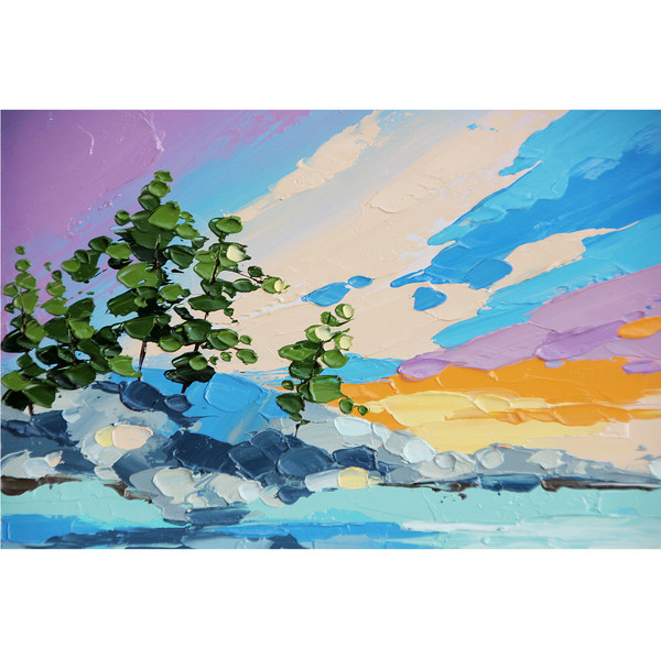 Lake Tahoe Painting landscape Original Art Impasto Artwork California Wall Art — копия (2).jpg