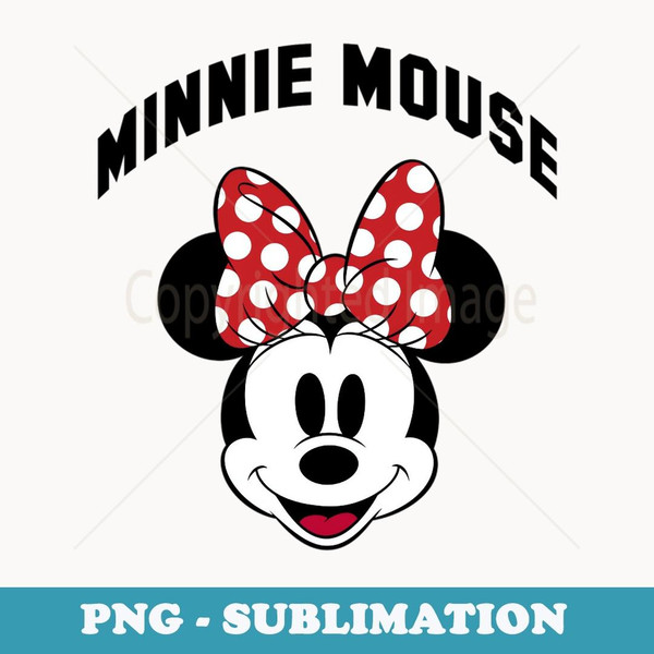 Disney Minnie Mouse Vintage Sweetie Polka Dot Red Bow Face - Stylish Sublimation Digital Download