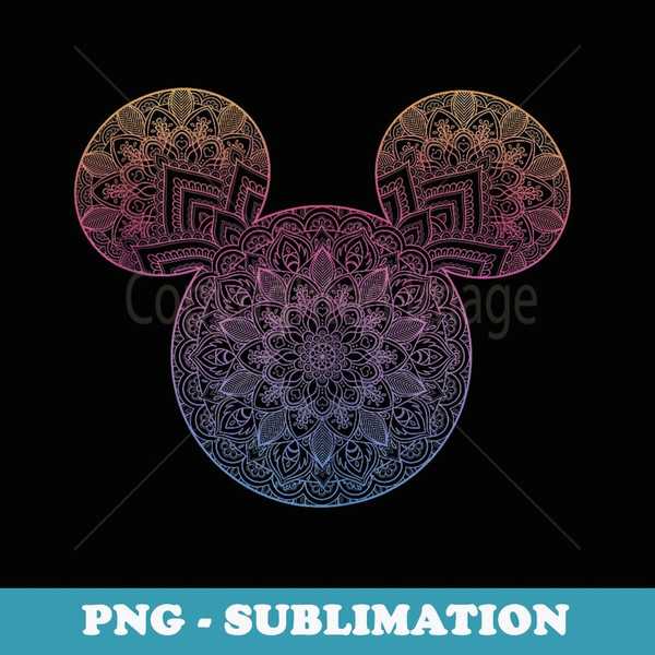 Disney Mickey And Friends Mandala Mickey Ears - Premium Sublimation Digital Download