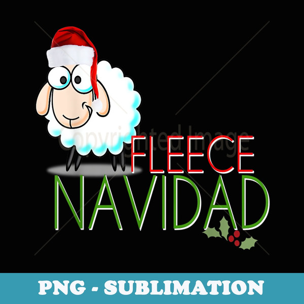 Funny Feliz Navidad Spanish Christmas Sheep Fleece - Sublimation Digital Download