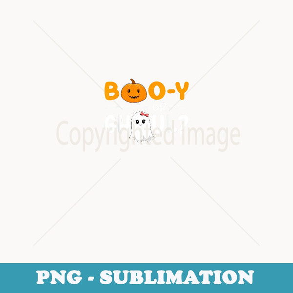 Boo-y Or Ghoul Gender Reveal Halloween Baby Shower Party - Aesthetic Sublimation Digital File