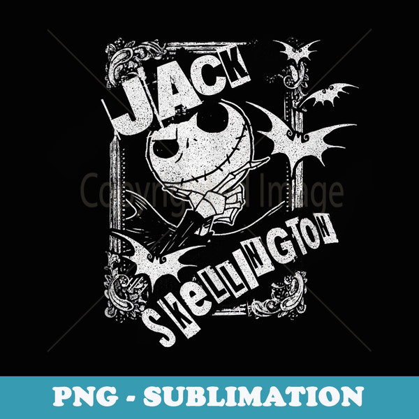 Disney The Nightmare Before Christmas Jack Skellington Bats - Premium PNG Sublimation File