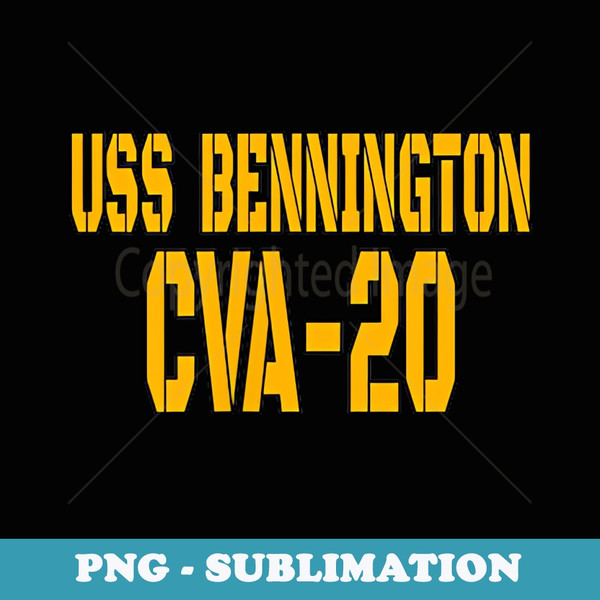 USS Bennington CVA-20 Aircraft Carrier Veterans Front&Back - PNG Sublimation Digital Download