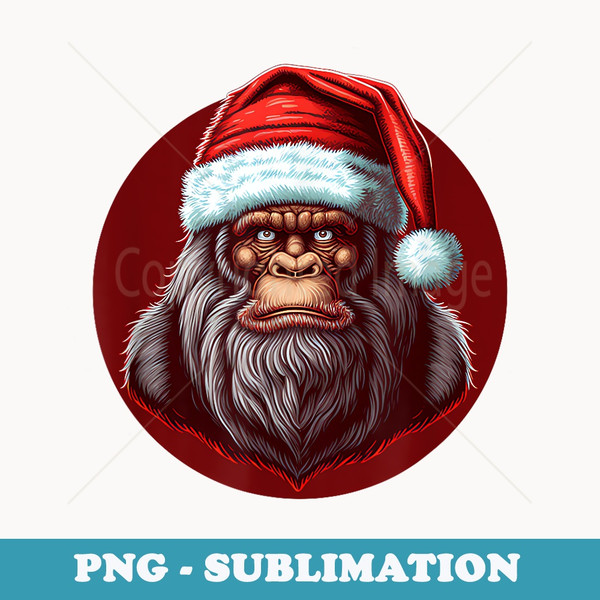 Sasquatch Christmas Santa Claus Xmas Bigfoot Believe - Professional Sublimation Digital Download