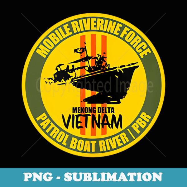 Mobile Riverine Force Mekong Delta Vietnam Veterans Day Xmas - Instant PNG Sublimation Download