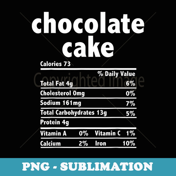 Thanksgiving Xmas Costume Nutrition Facts Chocolate Cake - Vintage Sublimation PNG Download