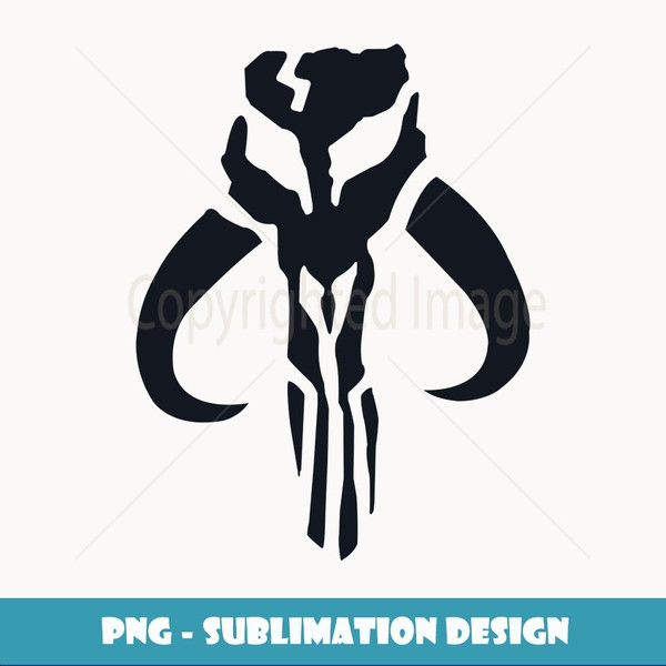 Star Wars The Mandalorian Simple Skull Symbol - PNG Transparent Sublimation Design