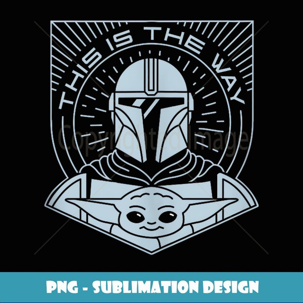 Star Wars The Mandalorian This Is The Way Line Art Logo - Aesthetic Sublimation Digital File