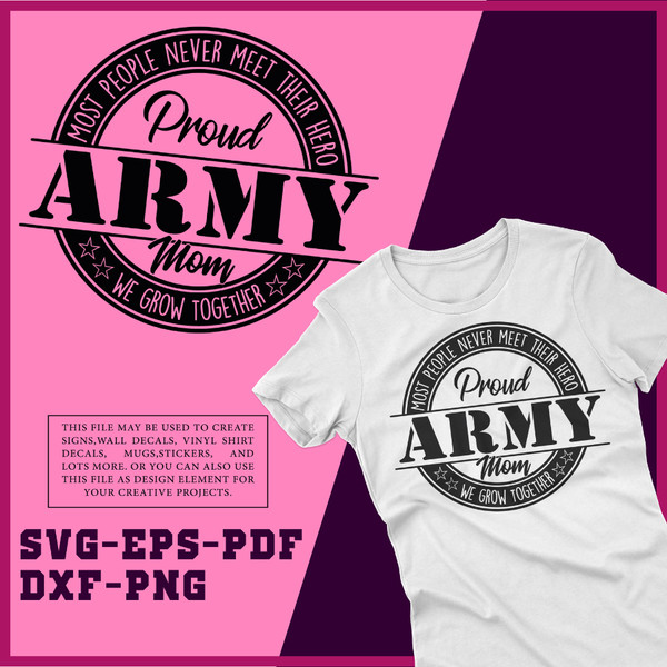 Proud US Army Family Bundle SVG, EPS, PNG, PDF, DXF - Cricut and Silhouette Designs - Digital Download