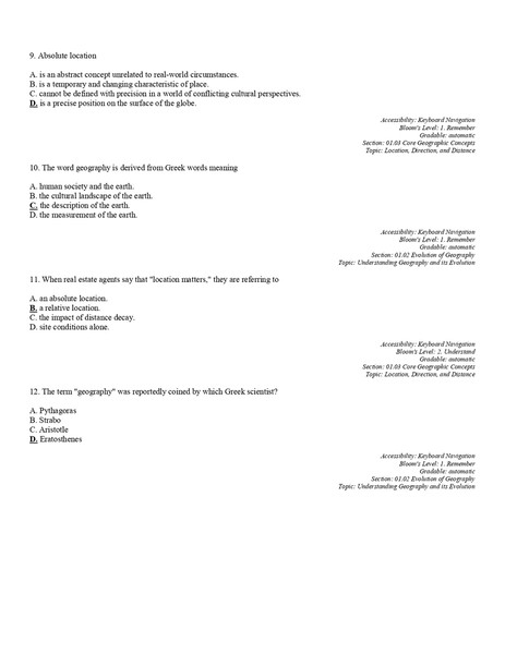 Test Bank For Introduction to Geography 16th Edition By Mark Bjelland, David H. Kaplan, Jon Malinowski Chapter 1-13-1-10_page-0003.jpg