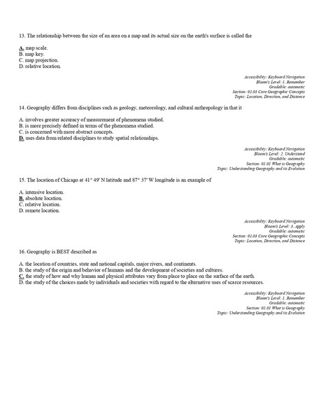 Test Bank For Introduction to Geography 16th Edition By Mark Bjelland, David H. Kaplan, Jon Malinowski Chapter 1-13-1-10_page-0004.jpg