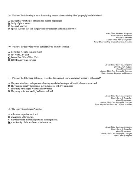 Test Bank For Introduction to Geography 16th Edition By Mark Bjelland, David H. Kaplan, Jon Malinowski Chapter 1-13-1-10_page-0009.jpg