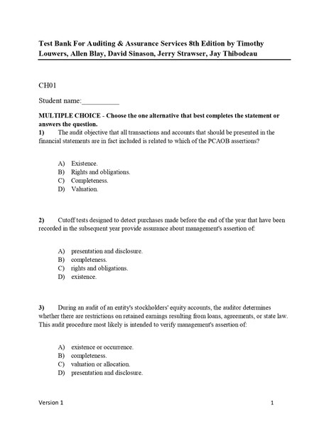 Test Bank For Auditing & Assurance Services 8th Edition by Timothy Louwers, Allen Blay, David Sinason, Jerry Strawser, Jay Thibodeau-1-10_page-0001.jpg