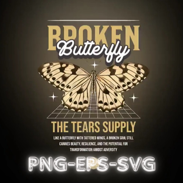 street wear design bundle - BROKEN BUTTERFLY - The Tears Supply. png svg eps file.png