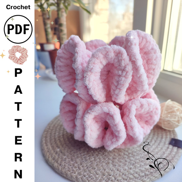 Learn To Crochet Easy Scrunchie Pattern For Crochet Beginners.png